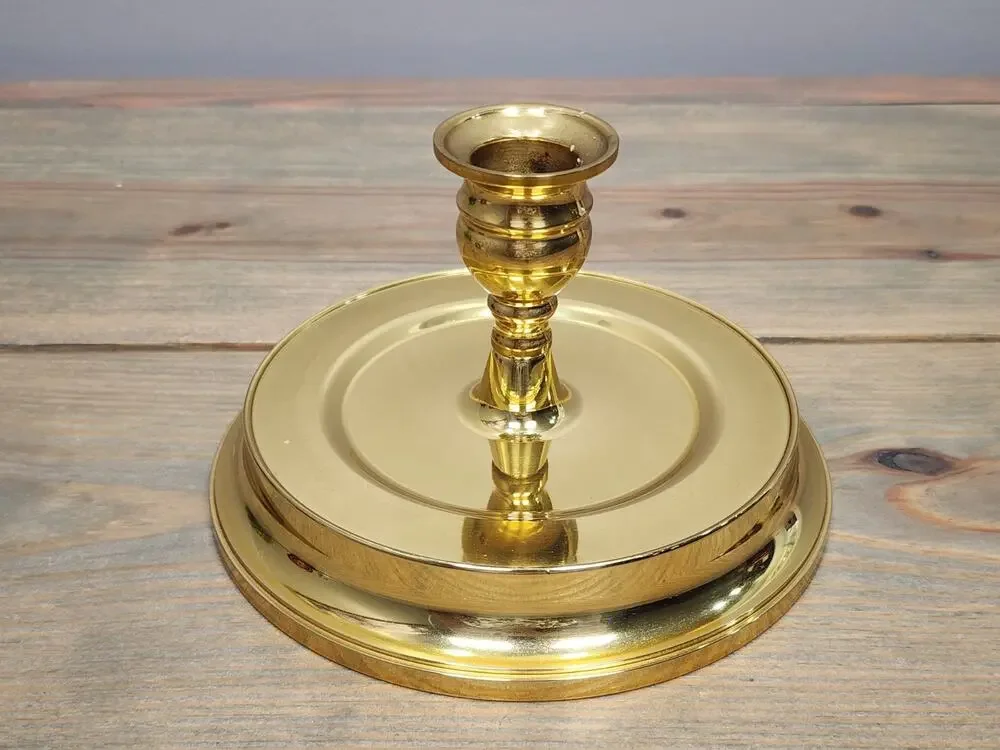 Vintage BALDWIN Brass Candle Holder Candlestick Forged in America